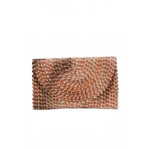 NEW VILLAGE THRIVE women's rattan clutch in amber ombre
